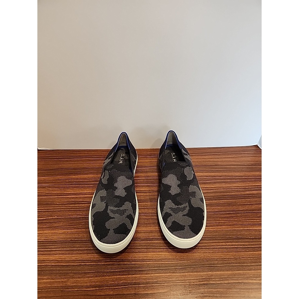 Retired Rothy's Sz 8 Gray Camo Original Slip On Sneaker Washable Recycled